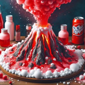 вулкан для Gender Party из соды и уксуса