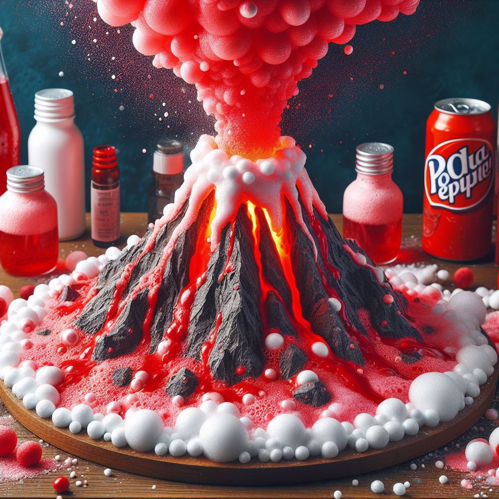вулкан для Gender Party из соды и уксуса