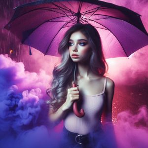 Фиолетовый цветной дым на 1 минуту