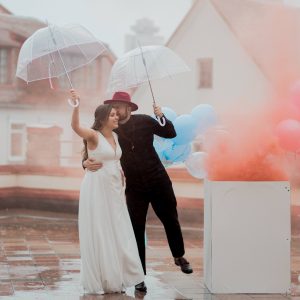 Волшебная коробка с цветным дымом для Gender Party