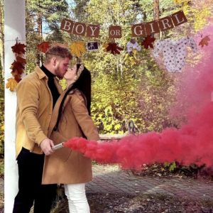 Цветной дым для Gender Party