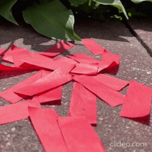 красное прямоугольное конфетти тишью купить в Минске