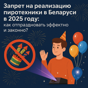 Запрет на реализацию пиротехники в Беларуси в 2025 году: как отпраздновать эффектно и законно?