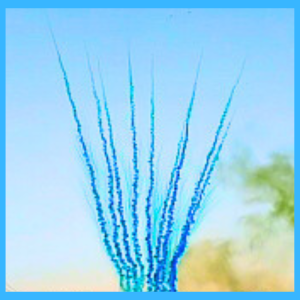 Синий дымовой спецэффект 13 лучей веером купить в Минске и с доставкой по Беларуси для гендер пати корпоратива выпускного свадьбы дня рождения