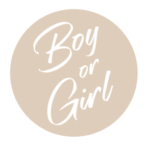 Мини-баннер Boy or Girl бежевый круг 70 см