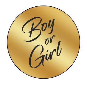 Мини-баннер Boy or Girl золотой круг 70 см