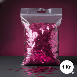 Конфетти прямоугольное металлизированное розовое (фуксия) (1 кг) купить в минске и с доставкой по беларуси недорого