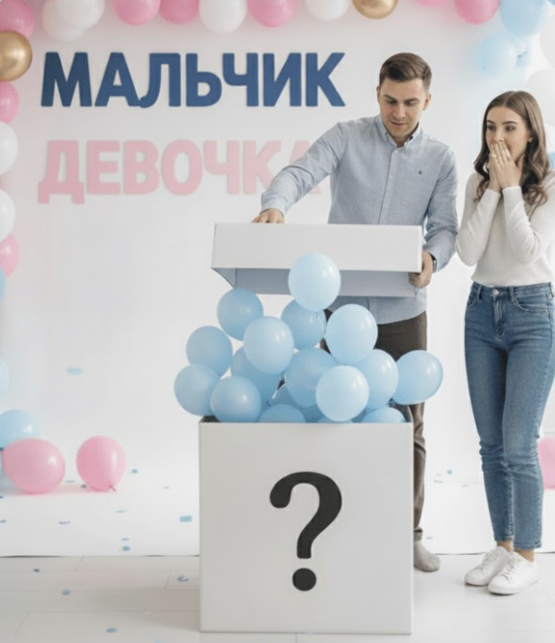 коробка-сюрприз на гендер пати заказать в минске с доставкой