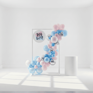 Аренда прямоугольной фотозона 1х2 метра с мини-баннером и воздушными шарами в минске недорого