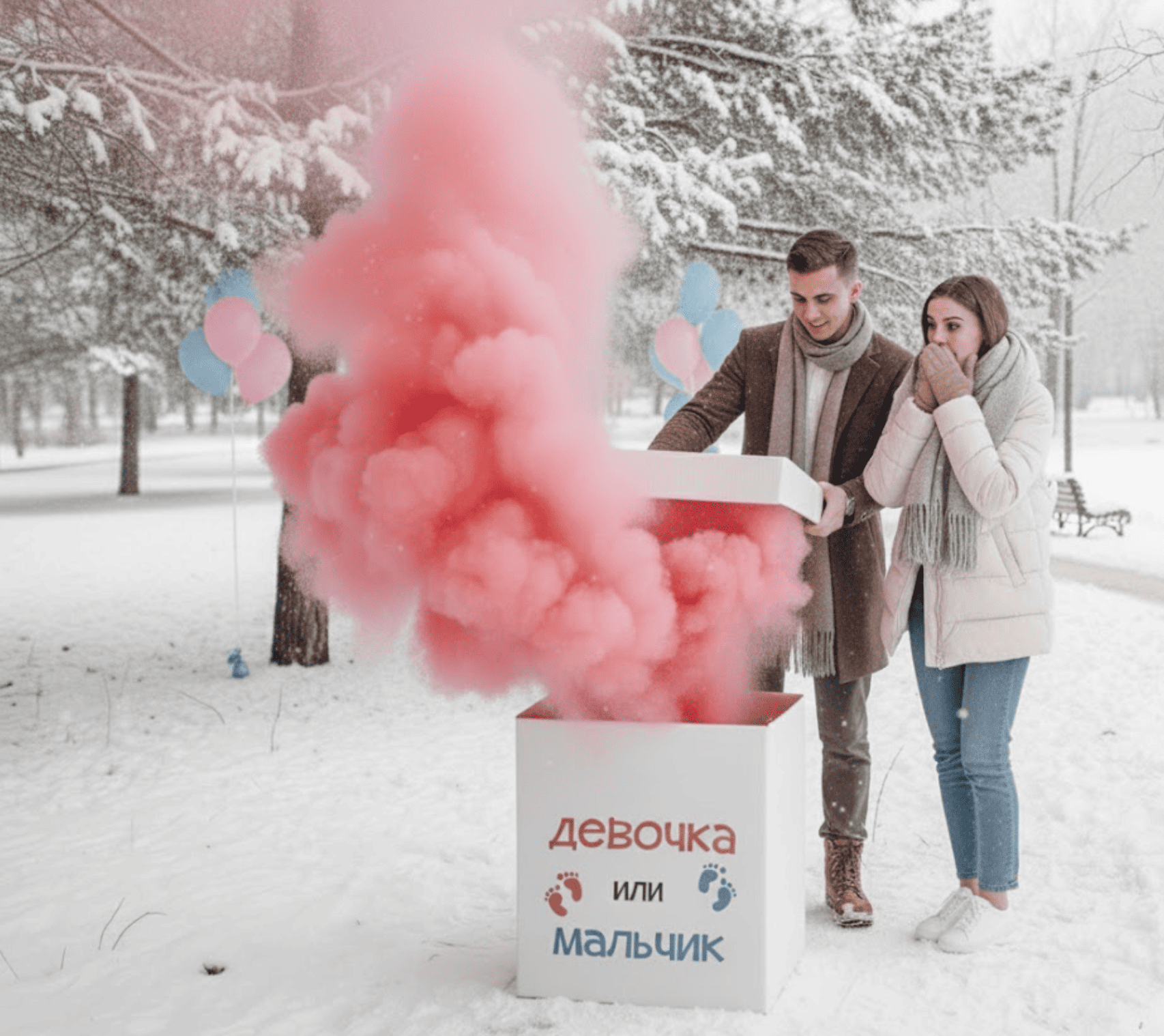 волшебная коробка с цветным дымом в минске